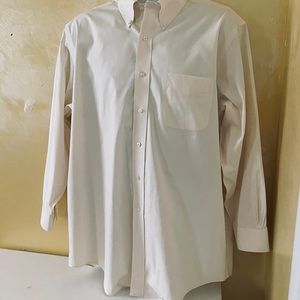 Brooks Brothers The Original Polo Shirt 16.5 32 Ecru (light beige)  no iron